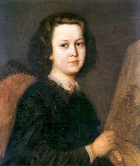 Portrait of a paintress Jezefina Geppert, Aleksander Kotsis